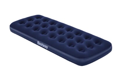 Matelas camping gonflable 1 place 185x76x22cm avec pompe à pied