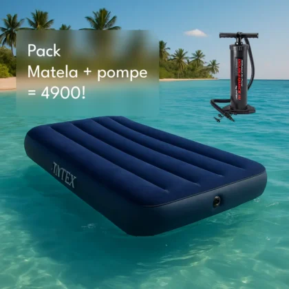 Pack matela intex 1 place (191*76*25cm) + pompe