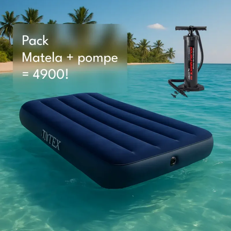 Pack matela intex 1 place (191*76*25cm) + pompe