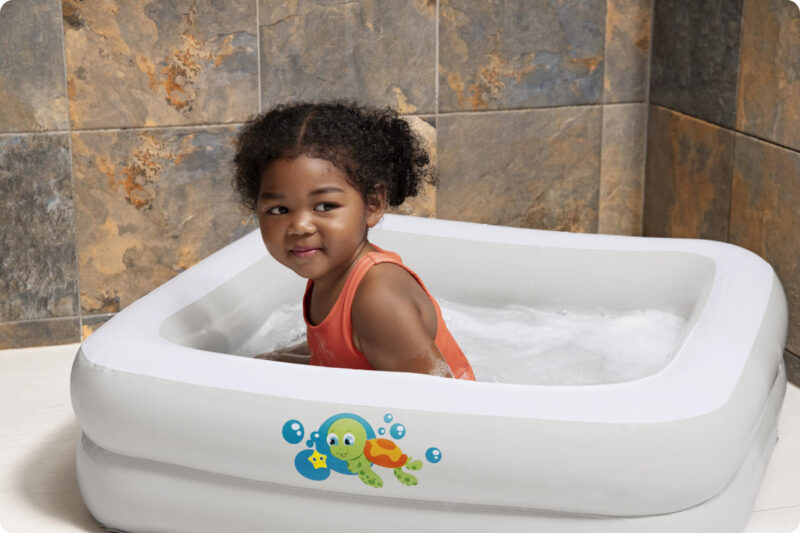 Baignoire Gonflable Carrée à Double Anneau Pour Bébé 86 x 86 x 25 cm – Image 3