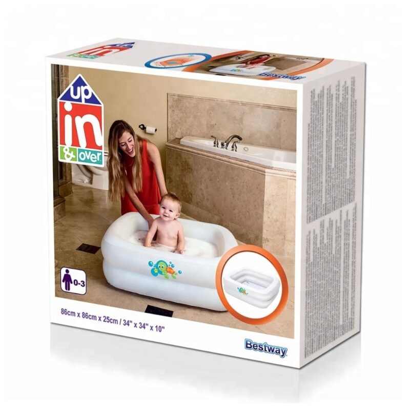 Baignoire Gonflable Carrée à Double Anneau Pour Bébé 86 x 86 x 25 cm – Image 7
